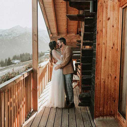 Shooting inspiration mariage à la montagne