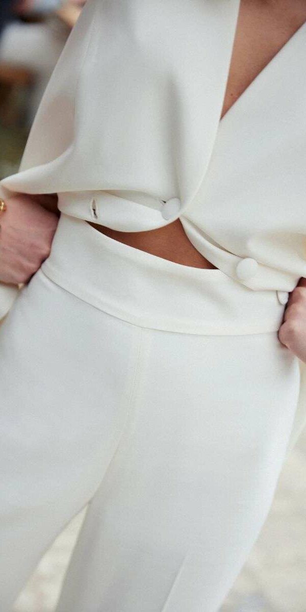 Pantalon de mariée blanc UniParis