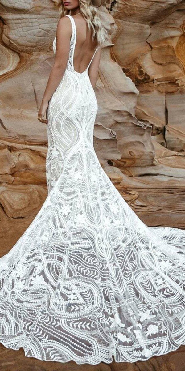 Robe de mariée boho chic en dentelle Lovers Society