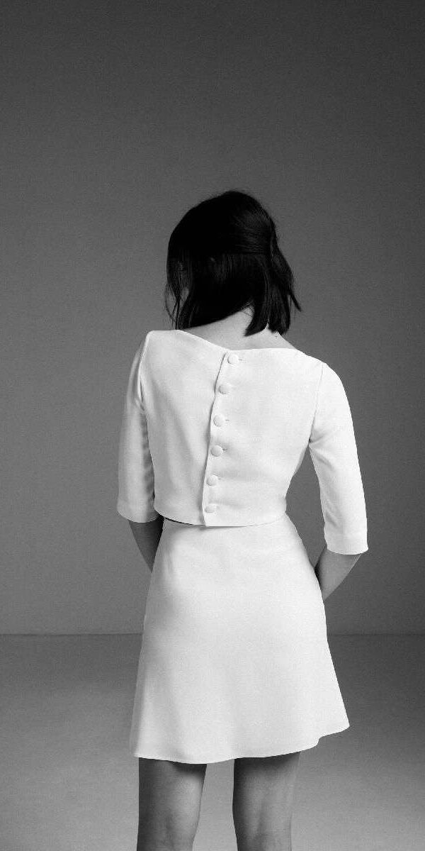 Robe de mariée courte mariage civil UniParis