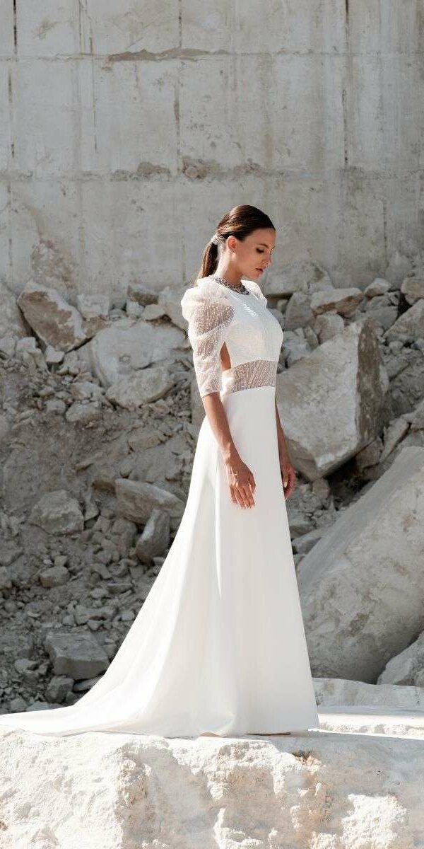 Robe de mariée de seconde main originale et moderne Manon Gontero
