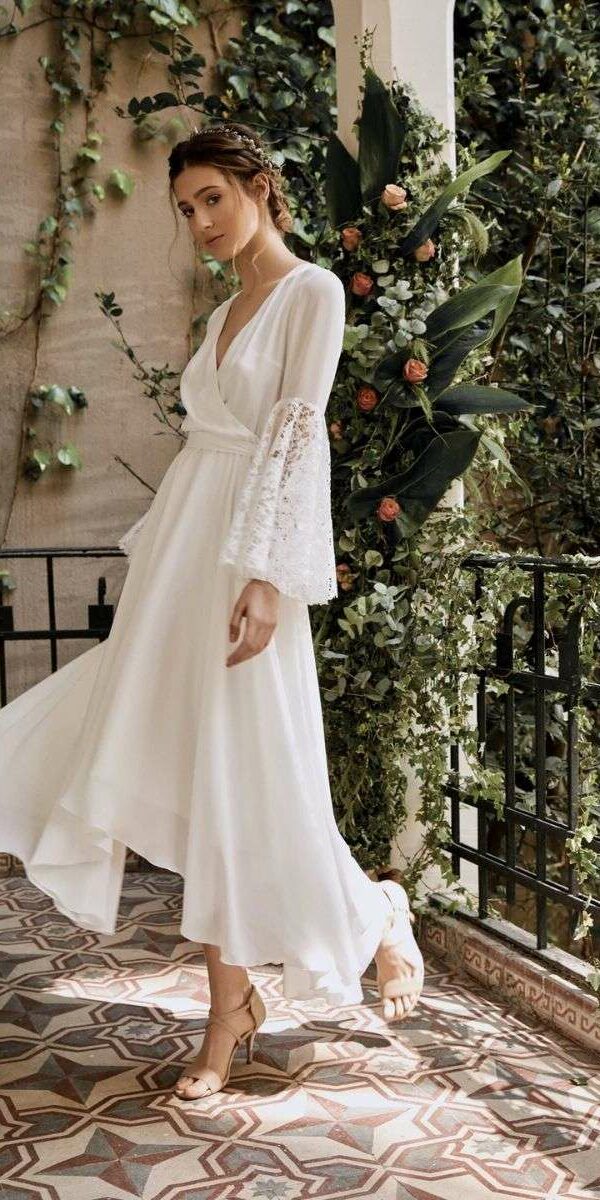 Robe de mariage civil bohème fluide Maison Ju