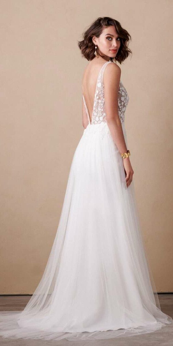Robe de mariée bohème romantique en tulle léger Marylise